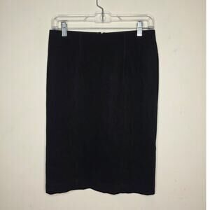 Ann Taylor black stretchy black pencil skirt - 2 - office siren career